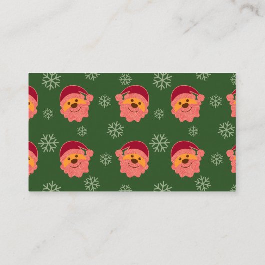 Santa Claus Green Visitekaartje (Achterkant)