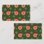 Santa Claus Green Visitekaartje (Voorkant / Achterkant)