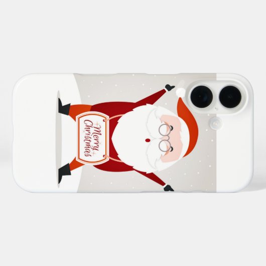 Santa Claus Greeting Case-Mate iPhone Case (Achterkant (horizontaal))