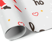 Santa Claus Grey Christmas Cadeaupapier (Rol Hoek)