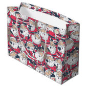 Santa Claus Groot Cadeauzakje (Achterkant Gekanteld)