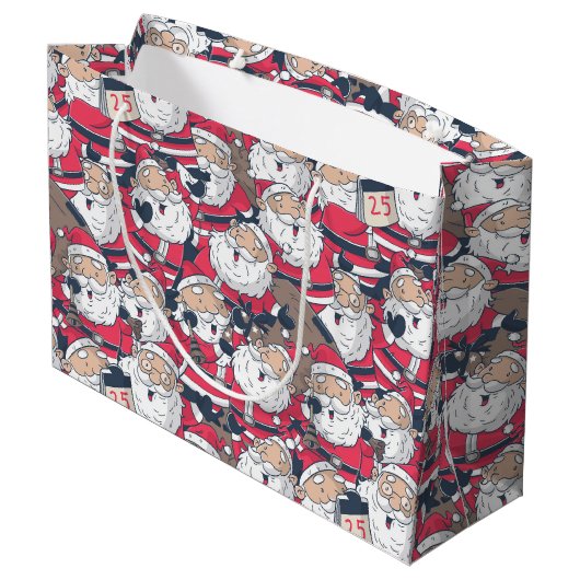 Santa Claus Groot Cadeauzakje (Achterkant Gekanteld)