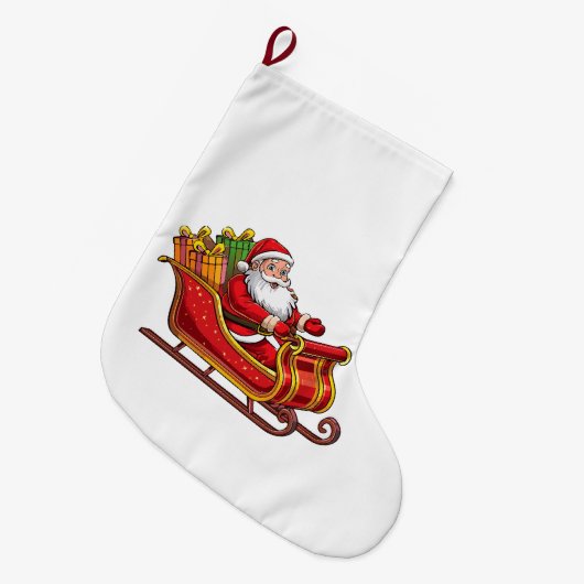 Santa claus grote kerstsok (Voorkant (Hangend))