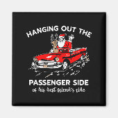 Santa Claus Hanging Out The Penger Side Magneet (Voorkant)