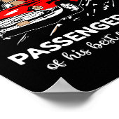 Santa Claus Hanging Out The Penger Side  Poster (Hoek)