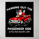 Santa Claus Hanging Out The Penger Side Poster (Voorkant)