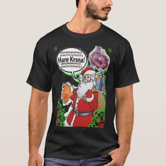 Santa Claus - Hare Krishna ॐ T-shirt (Voorkant)