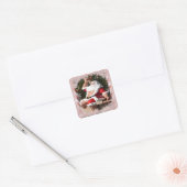 Santa Claus Hawaii Vierkante Sticker (Envelop)