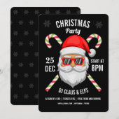 Santa claus heeft een zonnebril met zoete suikerri kaart (Voorkant / Achterkant)