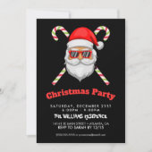 Santa claus heeft een zonnebril met zoete suikerri kaart (Voorkant)