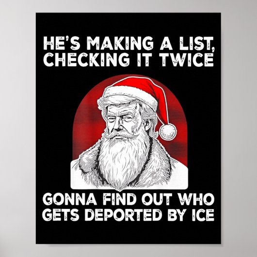 Santa Claus He's Making A List Checking It Twice ( Poster (Voorkant)