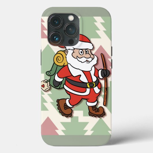 Santa Claus hiker Case-Mate iPhone Case (Achterkant)