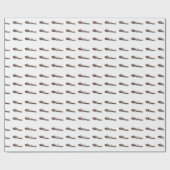 Santa Claus Hippo Sleigh Cadeaupapier (Vlak)