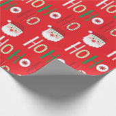 Santa Claus HO HO HO Cadeaupapier (Hoek)