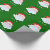 Santa Claus Ho Ho Ho Patroon Inpakpapier (Hoek)
