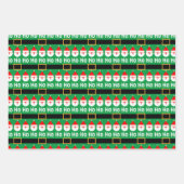 Santa Claus Ho Ho Ho Pattern Inpakpapier Vel (Voorkant 3)