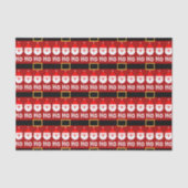 Santa Claus Ho Ho Ho Pattern Tissuepapier (Voorkant)