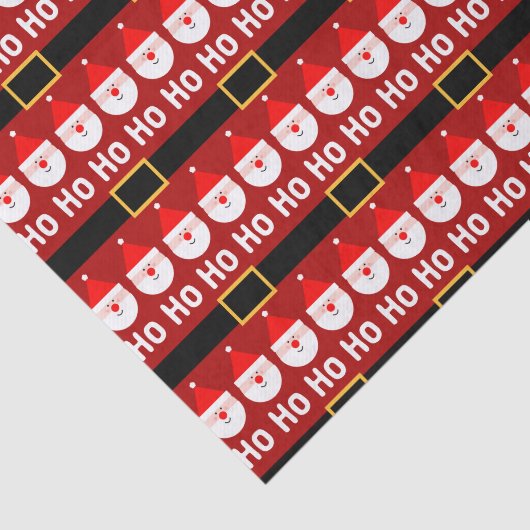 Santa Claus Ho Ho Ho Pattern Tissuepapier (Detail)