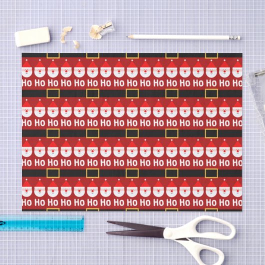 Santa Claus Ho Ho Ho Pattern Tissuepapier (Craft)