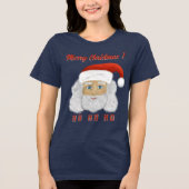 Santa Claus HO HO HO Vrolijk kerstfeest Tri-Blend Shirt (Voorkant)