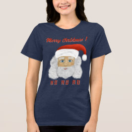 Santa Claus HO HO HO Vrolijk kerstfeest Tri-Blend Shirt