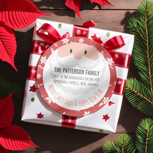 Santa Claus Ho Ho Kerstfeest Nieuwjaar Ronde Sticker