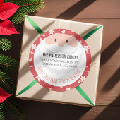 Santa Claus Ho Ho Kerstfeest Nieuwjaar Ronde Sticker