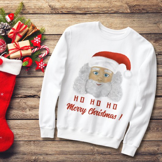 Santa Claus HO HO Merry kerst Ugly Sweater