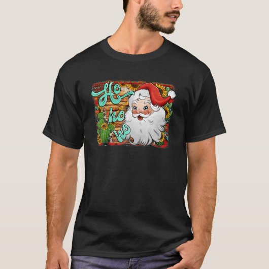Santa Claus Ho Ho Merry Kerstmis gelooft in Sa T-shirt (Voorkant)