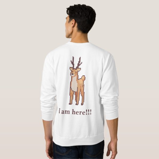 Santa Claus Ho, Ho, Pixelart, Pixel Art  Trui (Achterkant volledig)