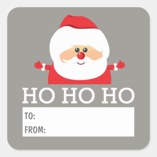 Santa Claus HO HO Vierkante Sticker (Voorkant)