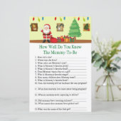 Santa Claus hoe goed ken je baby shower? (Staand voorkant)