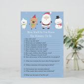 Santa Claus, hoe goed ken je het baby shower spel? (Staand voorkant)