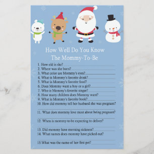 Santa Claus, hoe goed ken je het baby shower spel?