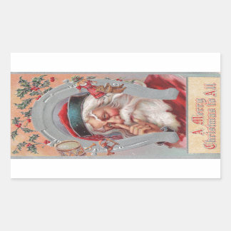 Santa Claus Hoefijzer Gekapt  Sticker