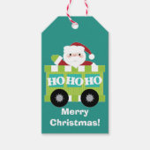 Santa Claus HoHoHo Cart Kerstmis Cadeaulabel (Voorkant)