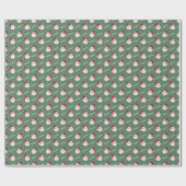 Santa Claus HOHOHO op Sage Green Cadeaupapier (Vlak)