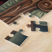 Santa Claus Holding Basenji Christmas Art Legpuzzel (Zijkant)