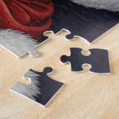 Santa Claus Holding Beagle Christmas Art Legpuzzel (Zijkant)