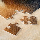 Santa Claus Holding Belgian Shepherd Christmas Art Legpuzzel (Zijkant)