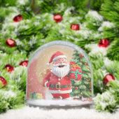 Santa Claus Holding Cadeau Sneeuwbol (Kerstmis)