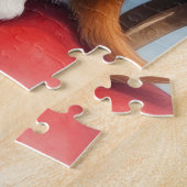 Santa Claus Holding Cavalier King Charles Spaniel Legpuzzel (Zijkant)