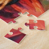 Santa Claus Holding Doberman Christmas Art Legpuzzel (Zijkant)