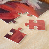 Santa Claus Holding Papillon Christmas Art Legpuzzel (Zijkant)