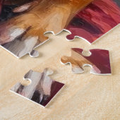 Santa Claus Holding Pitbull Christmas Art Legpuzzel (Zijkant)