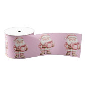 Santa Claus Holding Presents Grosgrain Lint (Spoel)