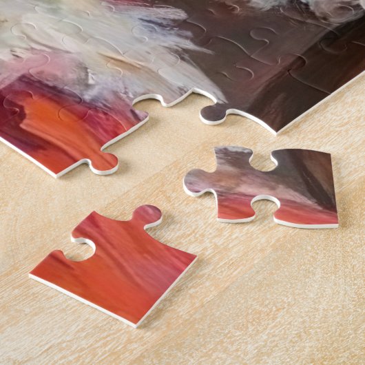 Santa Claus Holding Rat Terrier Christmas Art Legpuzzel (Zijkant)