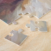 Santa Claus Holding Samoyed Christmas Art Legpuzzel (Zijkant)