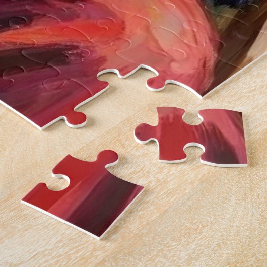 Santa Claus Holding Scottish Terrier Christmas Art Legpuzzel (Zijkant)