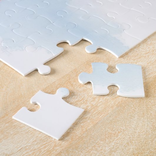 Santa Claus Holding Siberian Husky Christmas Art Legpuzzel (Zijkant)